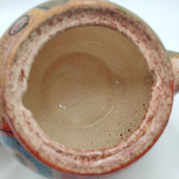 Italian Pottery Ceramic Teapot Moon and Stars Geometric Design Made in Italy - Picture 5 of 10